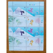 ARGENTINA 2006 GJ HB173 HOJA BLOQUE ESTAMPILLAS MINT U$ 6,50 DEPORTES DE INVIERNO